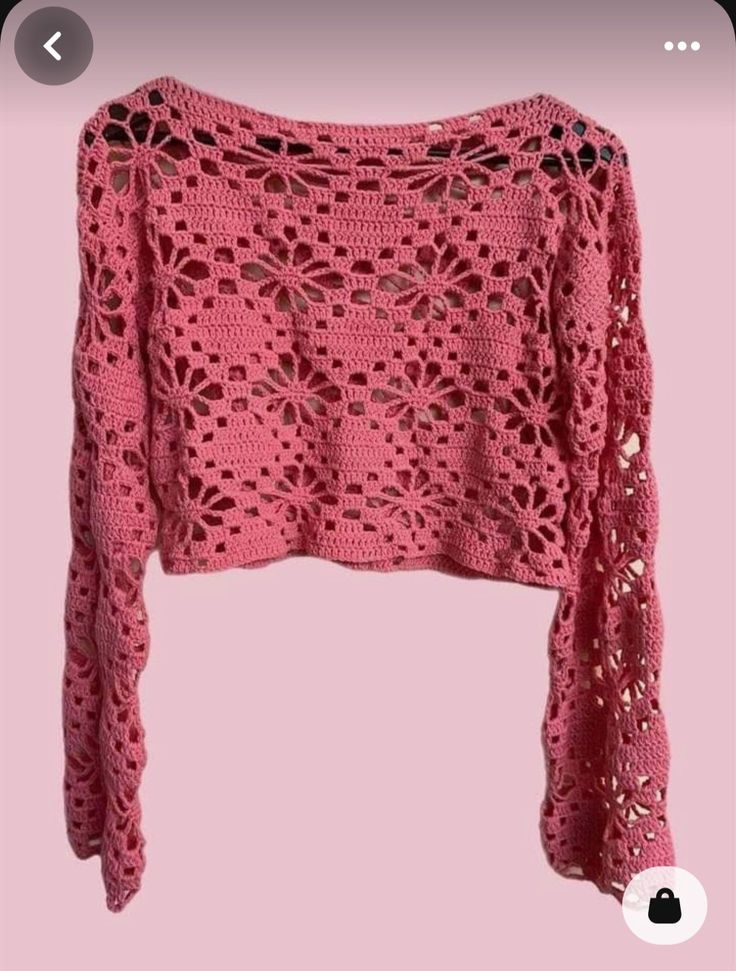 Crochet Flower Sweater